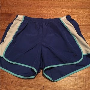 Blue & white Champion workout shorts