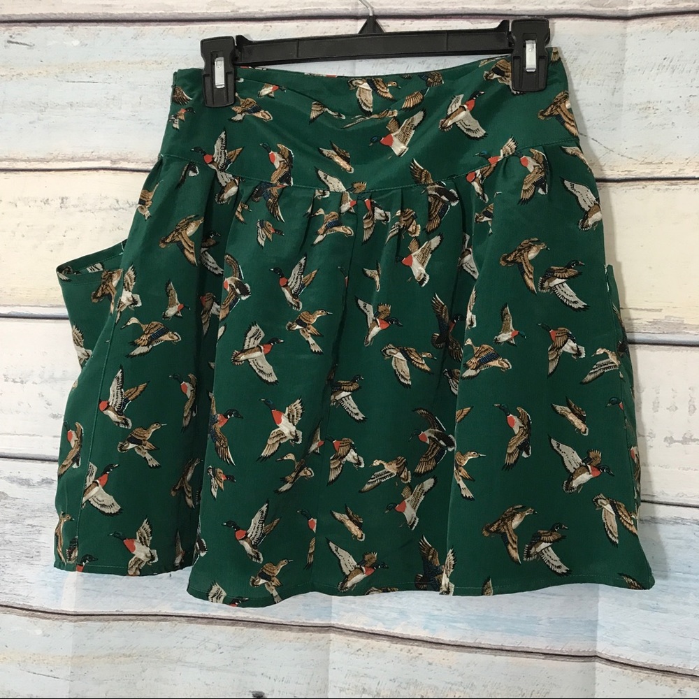 Green Duck Mallard Flat Black By Pegleg NYC Skirt
