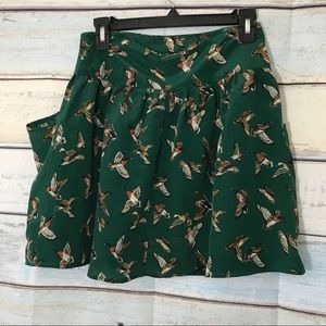 Green Duck Mallard Flat Black By Pegleg NYC Skirt