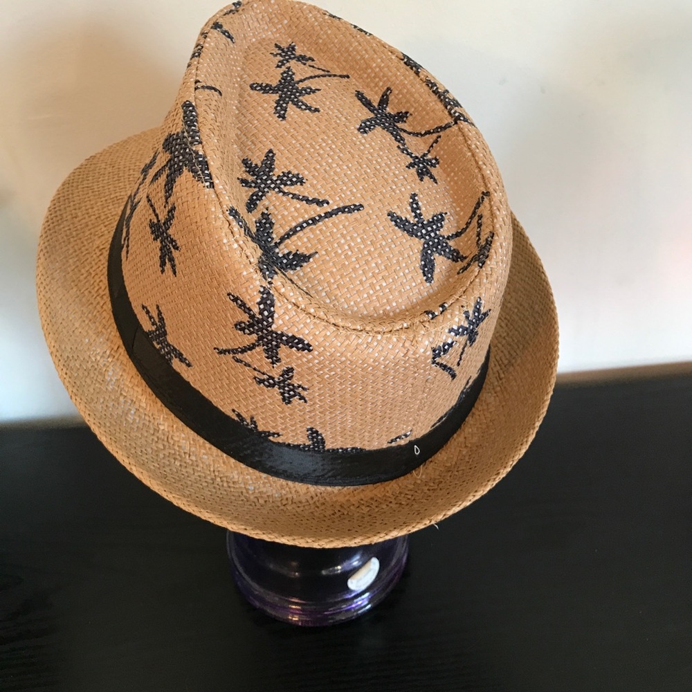 BNWOT PALM TREE ๐ด PATTERNED FEDORA - Picture 3 of 4