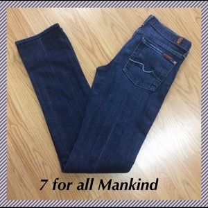7 for all Mankind straight leg jeans 27 x 33.75"