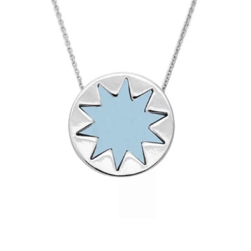 NWT House of Harlow iceblue mini sunburst necklace