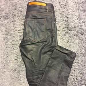 ZARA MAN coated denim