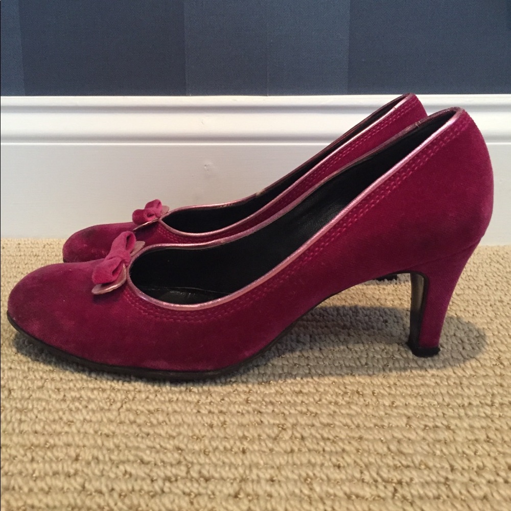 Pink velvet Marc Jacobs pumps sz 8.5