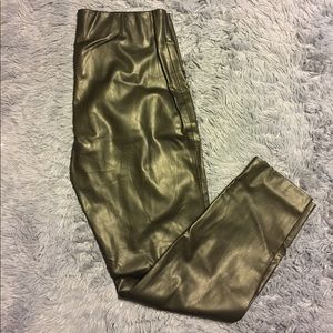 ZARA leather leggings