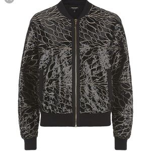 Juicy Couture Sequin Leaf Bomber Jacket
