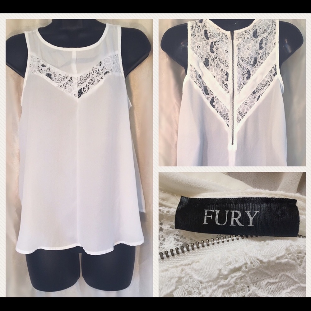 Fury Top~Back Zipper N' Lace~Summer/Spring🛍💄💋