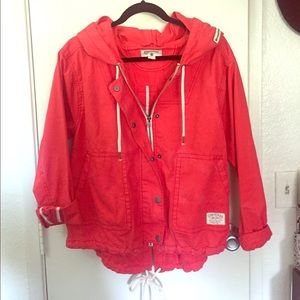 Red converse utility jacket