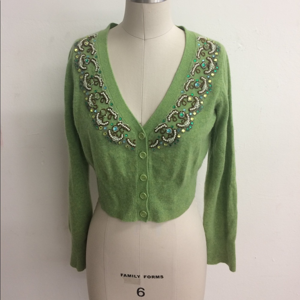 Cashmere beaded sweater