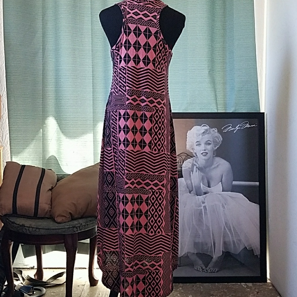 ☮2 for $20☮ Aztec Hi-Lo Dress   Sz L - Picture 6 of 7