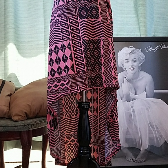 ☮2 for $20☮ Aztec Hi-Lo Dress   Sz L - Picture 2 of 7