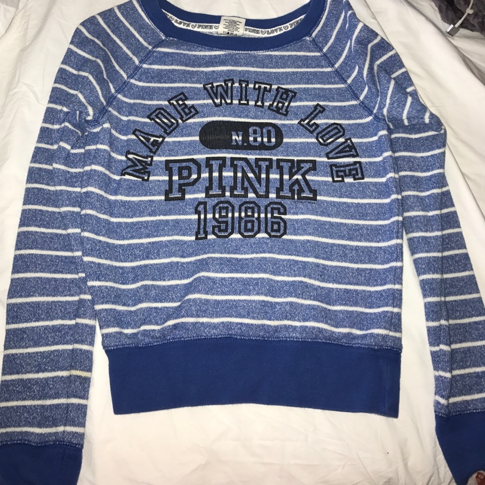 PINK stripped crewneck