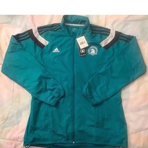 NEW Adidas Teal Boston Marathon Jacket Size L