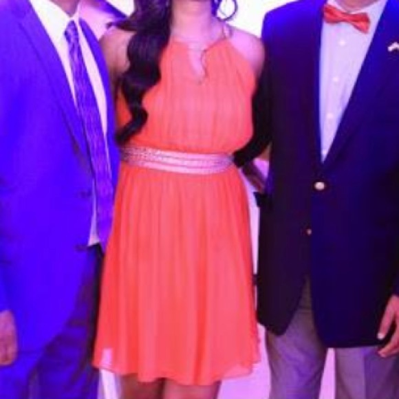 Gianni Bini Coral Beaded Dress - Picture 3 of 4