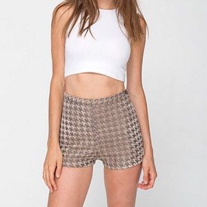 American Apparel Houndstooth Tap Shorts