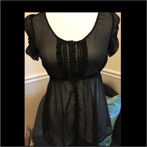 Black sheer blouse