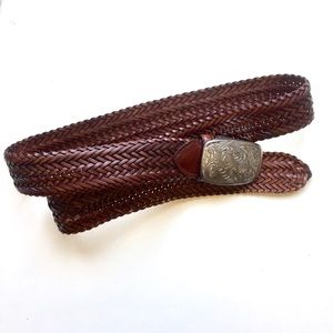 Brown Leather Belt w/ Buckle