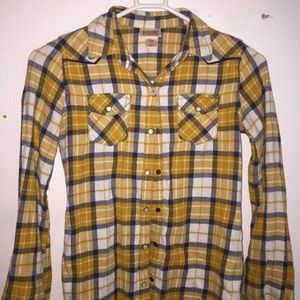 Royal blue & yellow flannel