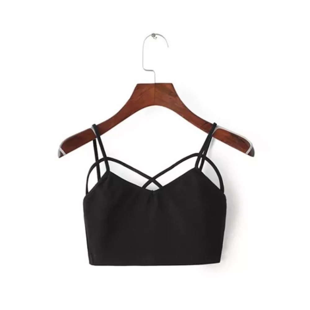 Black cut out bralette