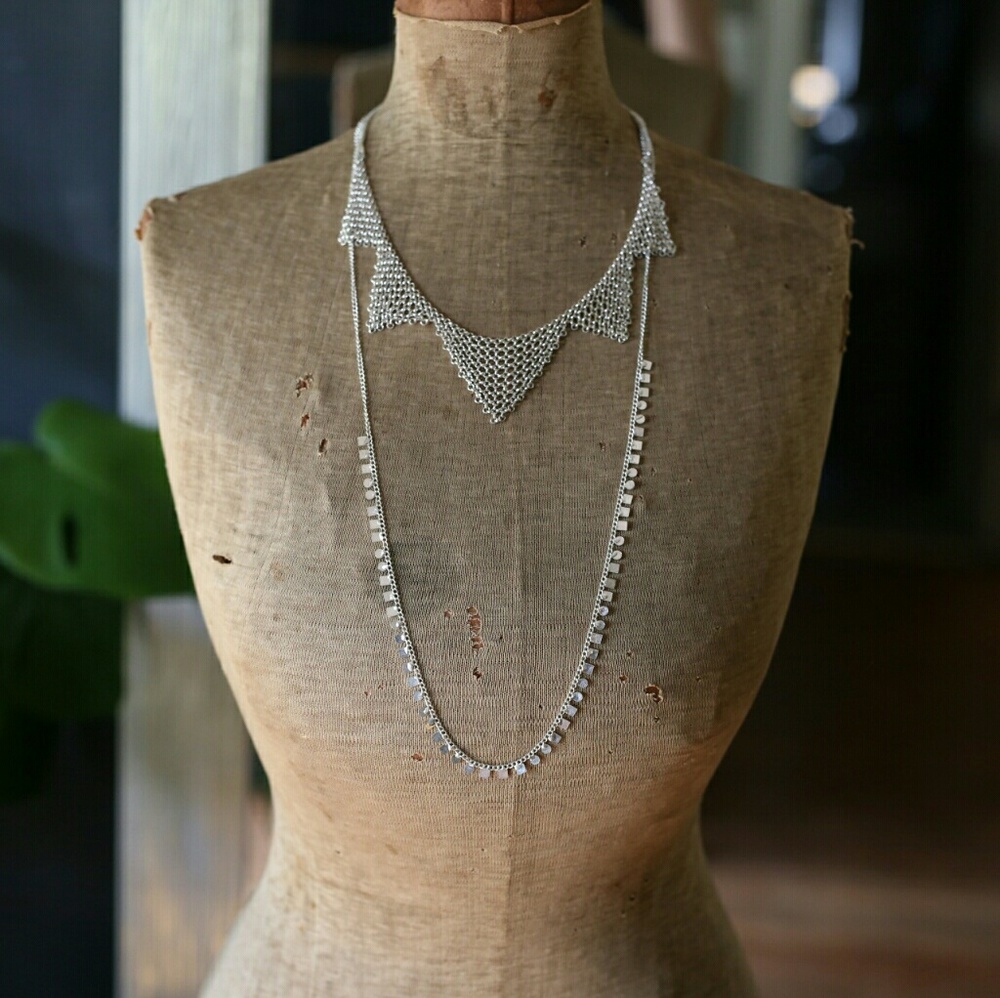 Posh chainmail layered necklace