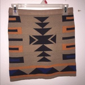Tribal print skirt