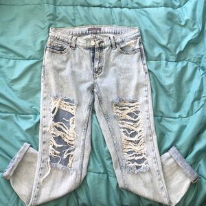 Kendall & Kylie ripped jeans