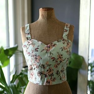 Floral boho style crop top