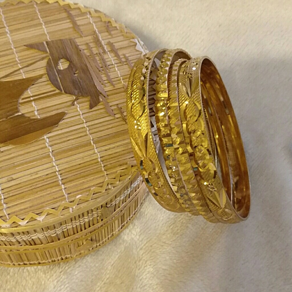 Gold plated bangles