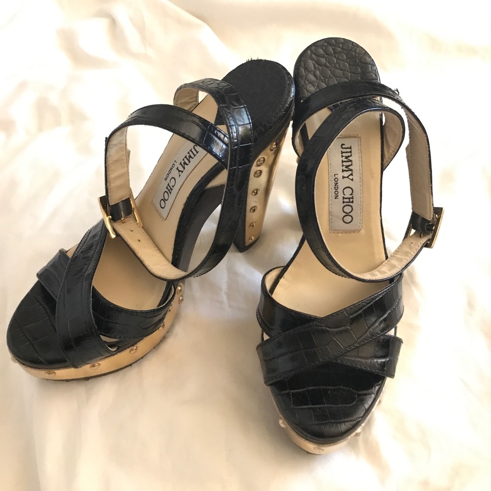 Jimmy Choo wooden heels