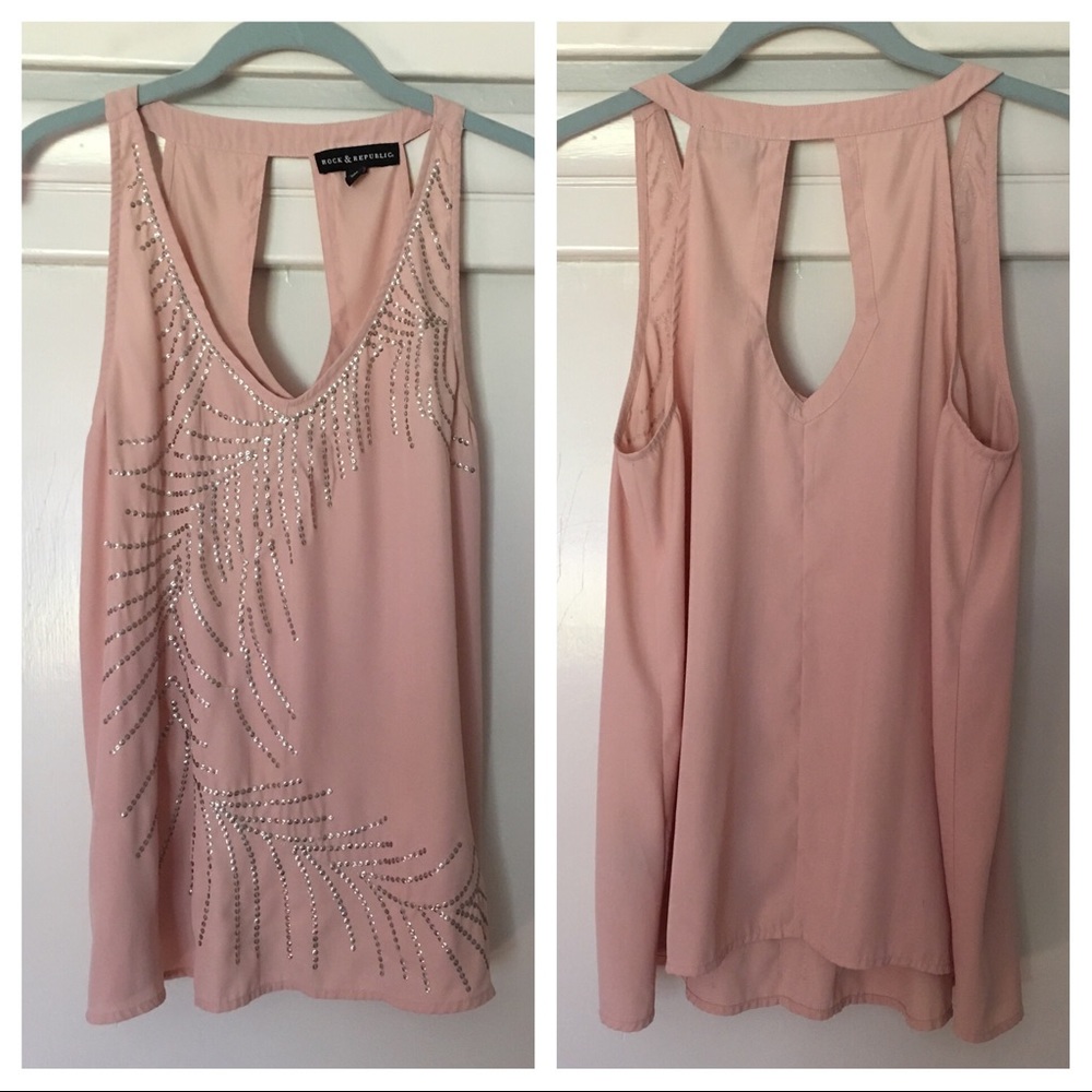 Sequined Rock & Republic Tank