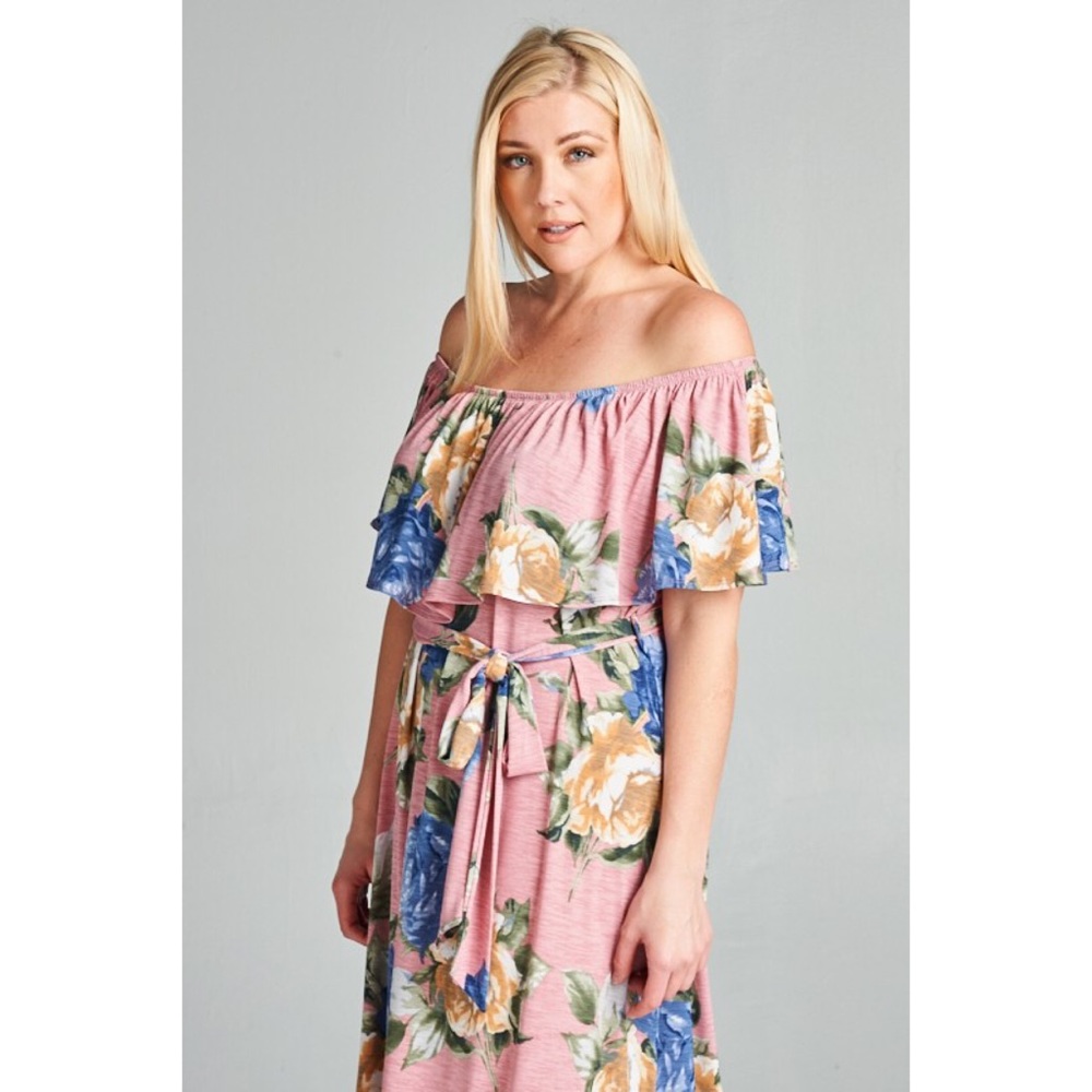 ✨Host Pick✨- Floral Off Shoulder Maxi Dress - Picture 3 of 4