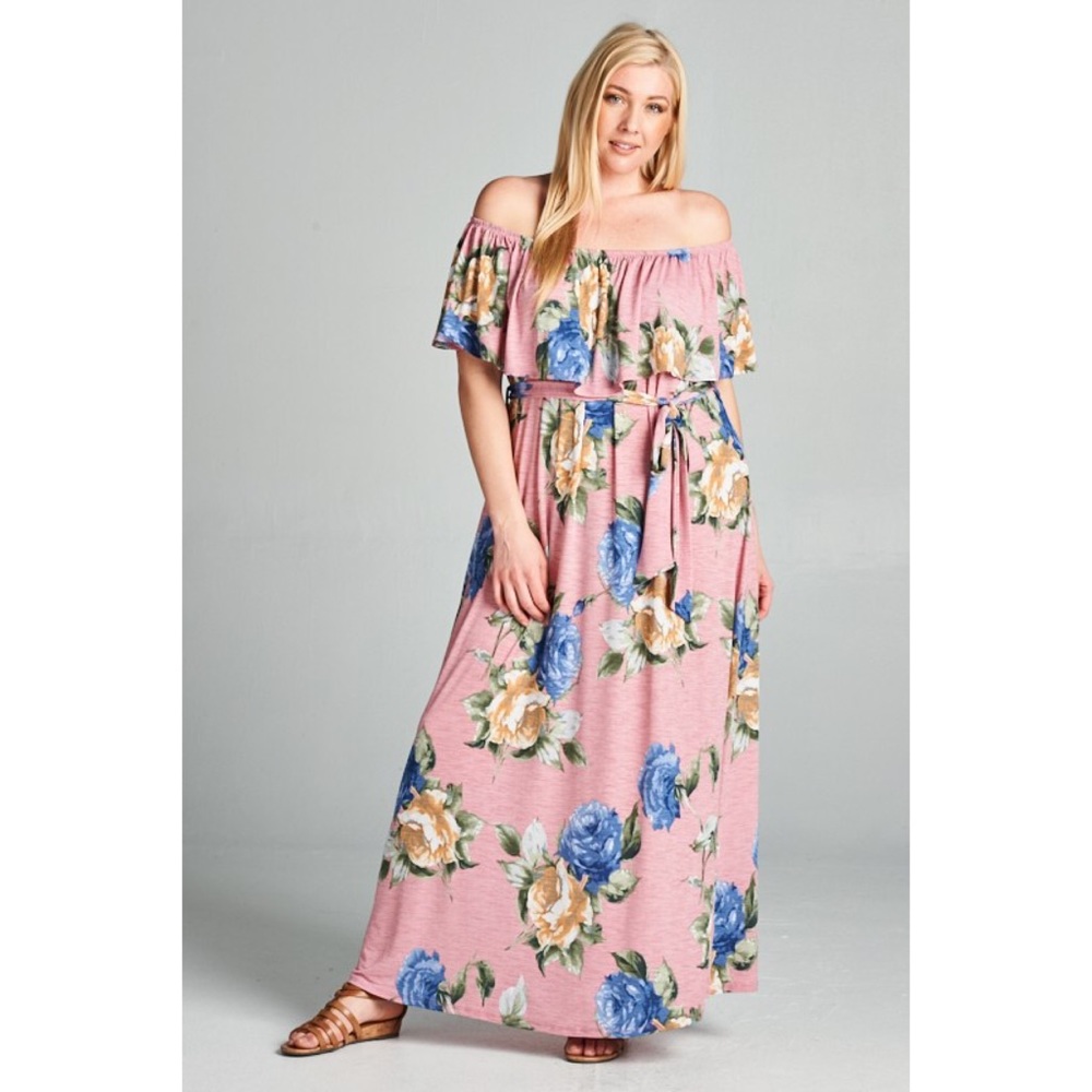 ✨Host Pick✨- Floral Off Shoulder Maxi Dress - Picture 4 of 4