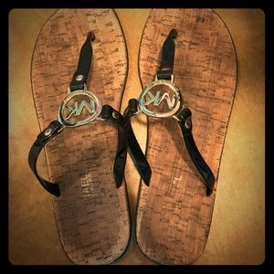 Michael Kors-Sandals-Cork & Plastic-Brown, Black