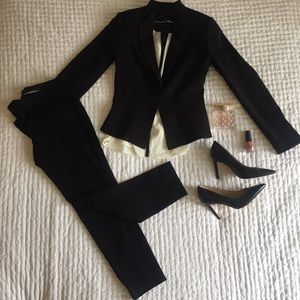 Banana Republic black slim-cut ankle pants