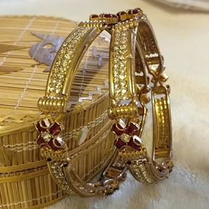 Indian gold with stone bangles