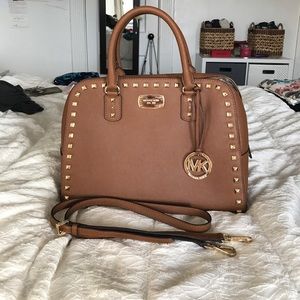 Michael Kors LARGE Saffiano Studded Satchel