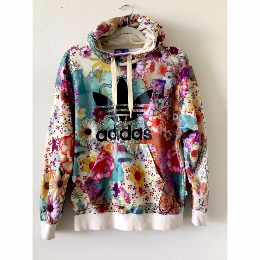ADIDAS - Floral Hoodie (Price is firm)