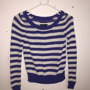 Royal blue stripped sweater