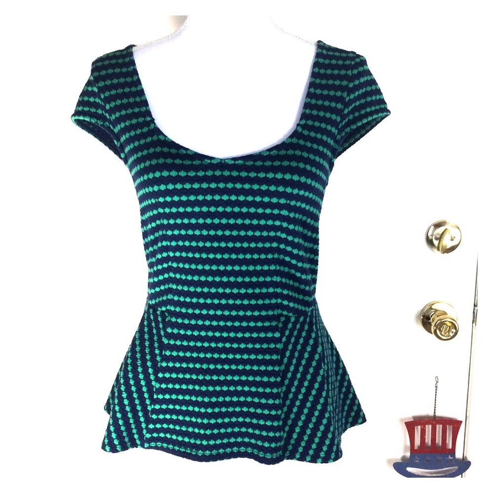 Anthropologie Postmark Women's Peplum Top Size S