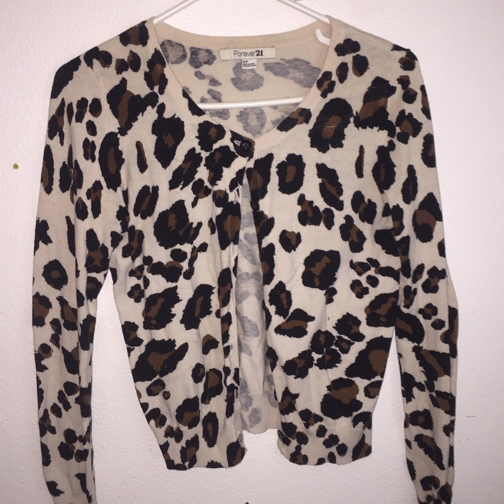 Cheetah print cardigan