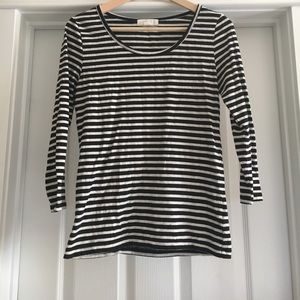 Forever 21 Striped Quarter Length Sleeved Shirt