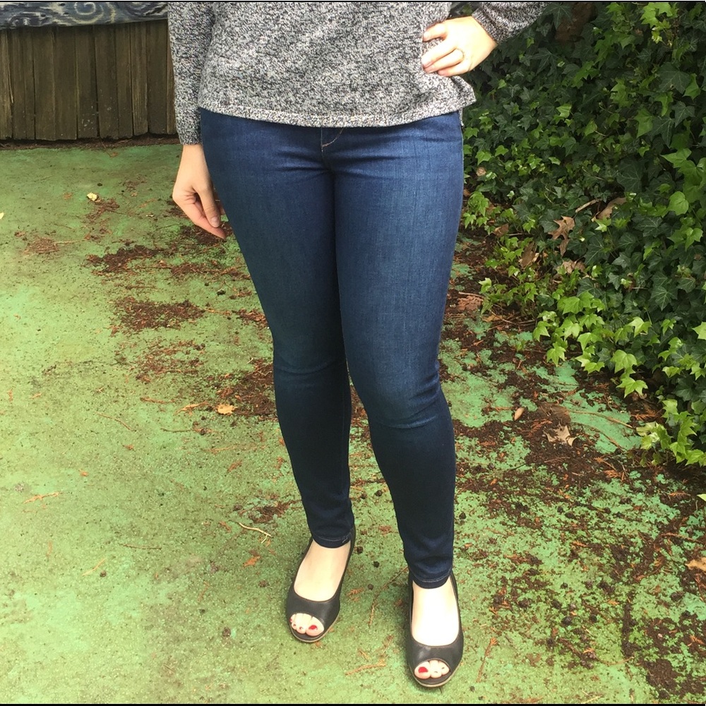 Joes skinny ankle dark blue jeans stretch classic