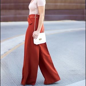 Lucy Paris Belted Wide Leg Pants