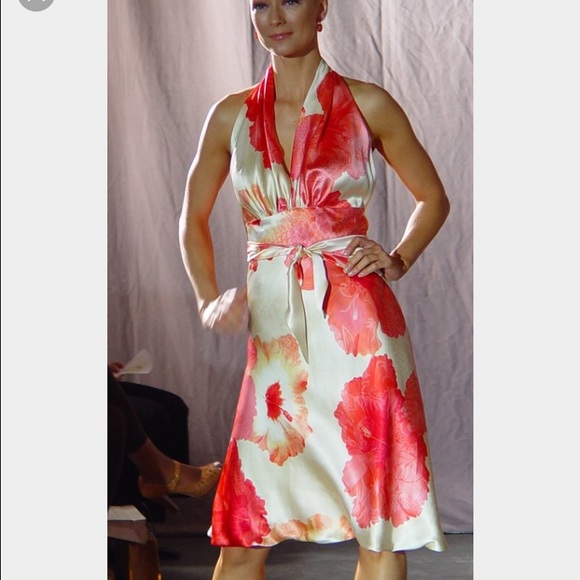 Blair Delmonico Silk halter dress one size - Picture 8 of 8