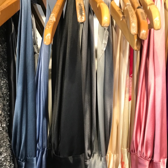 Blair Delmonico Silk halter dress one size - Picture 4 of 8