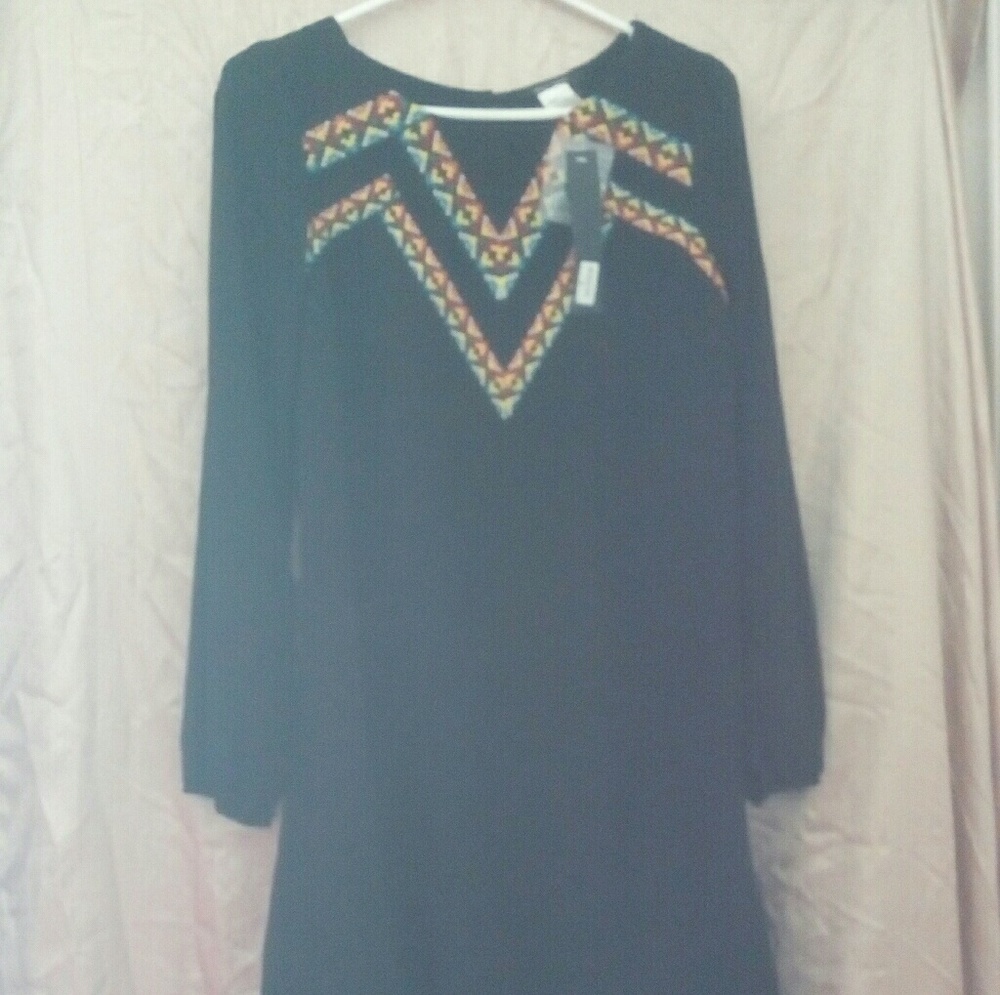 Long sleeve black dress