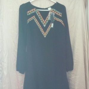 Long sleeve black dress