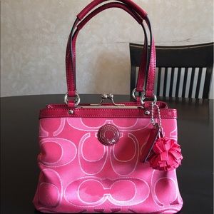 Hold 4 GLENDA.  SIGNATURE STRIPE MINI CARRYALL!