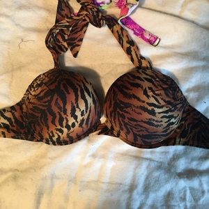 VS leopard padded bikini top