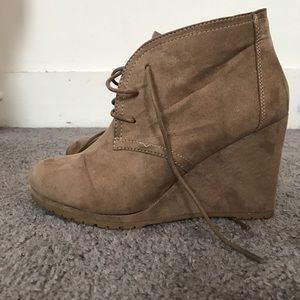 Tan booties